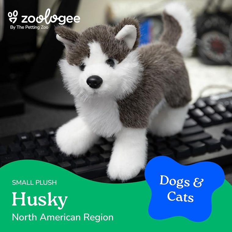 Husky Dog Stuffed Animal Plushie by Zoologee, view 3