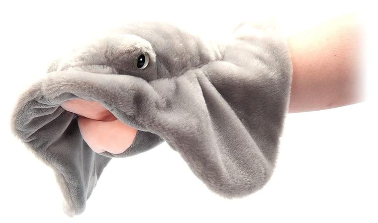 Interactive Puppets Grey Stingray Hand Puppet by Zoologee, view 2