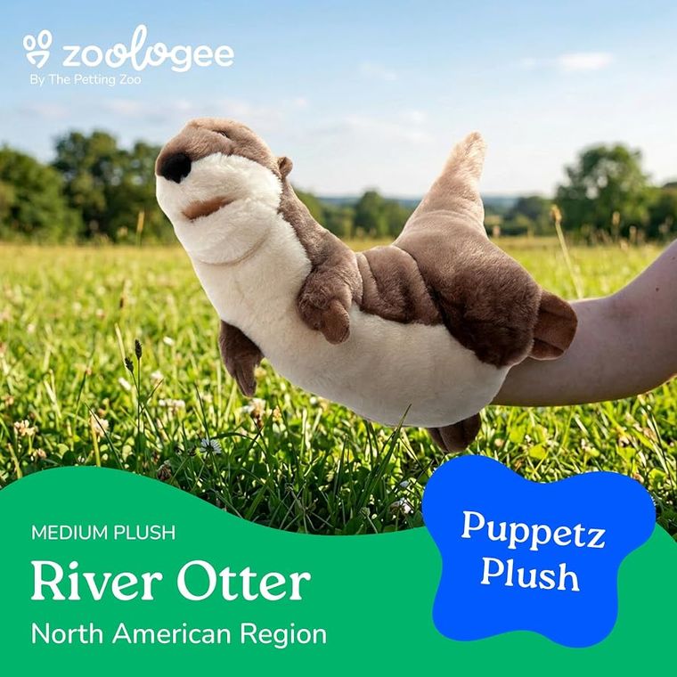 Interactive Puppets River Otter Hand Puppet by Zoologee, view 3