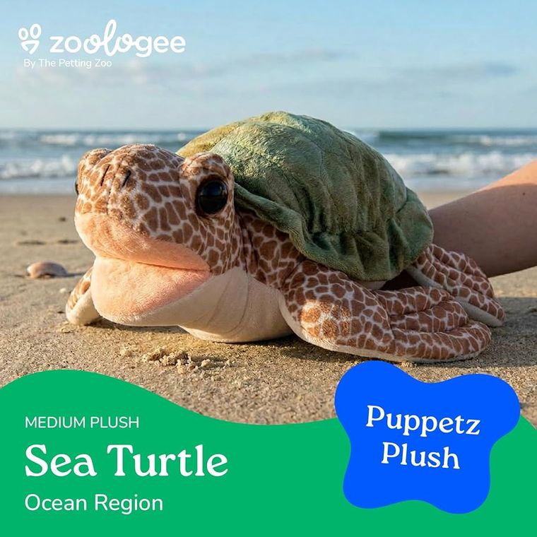 Interactive Puppets Sea Turtle Hand Puppet by Zoologee, view 3