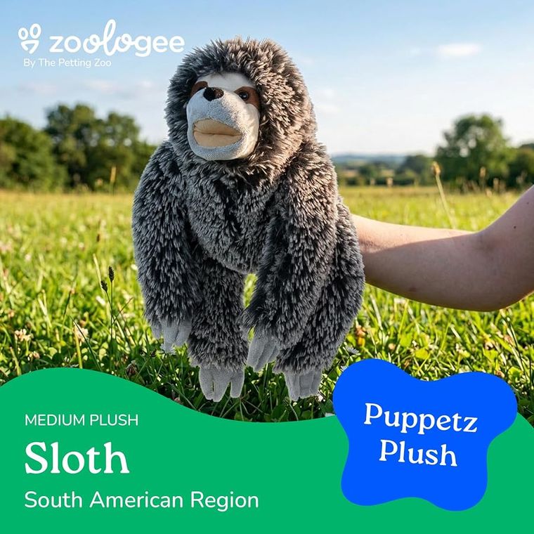 Interactive Puppets Sloth Hand Puppet by Zoologee, view 3