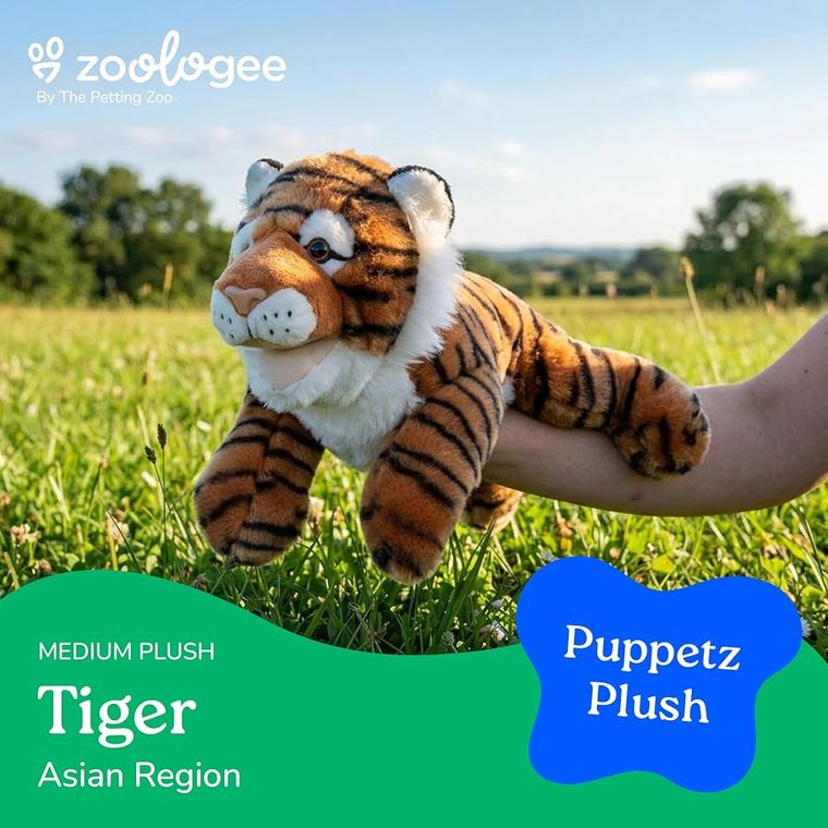 Interactive Puppets Tiger Hand Puppet by Zoologee, view 3