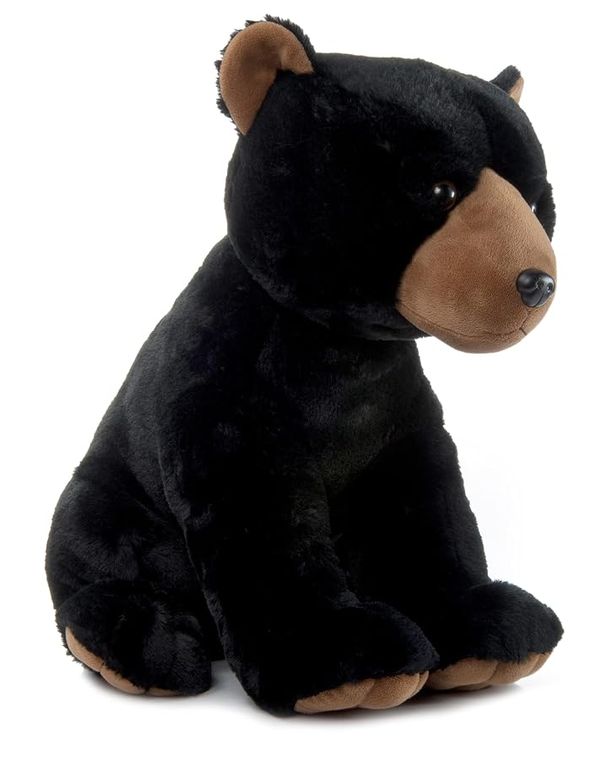 Jumbo Black Bear Stuffed Animal Plushie, Wild Onez by Zoologee, view 2