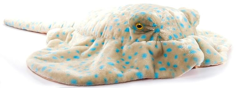 Jumbo Blue Spotted Stingray Stuffed Animal, Wild by Zoologee, view 2