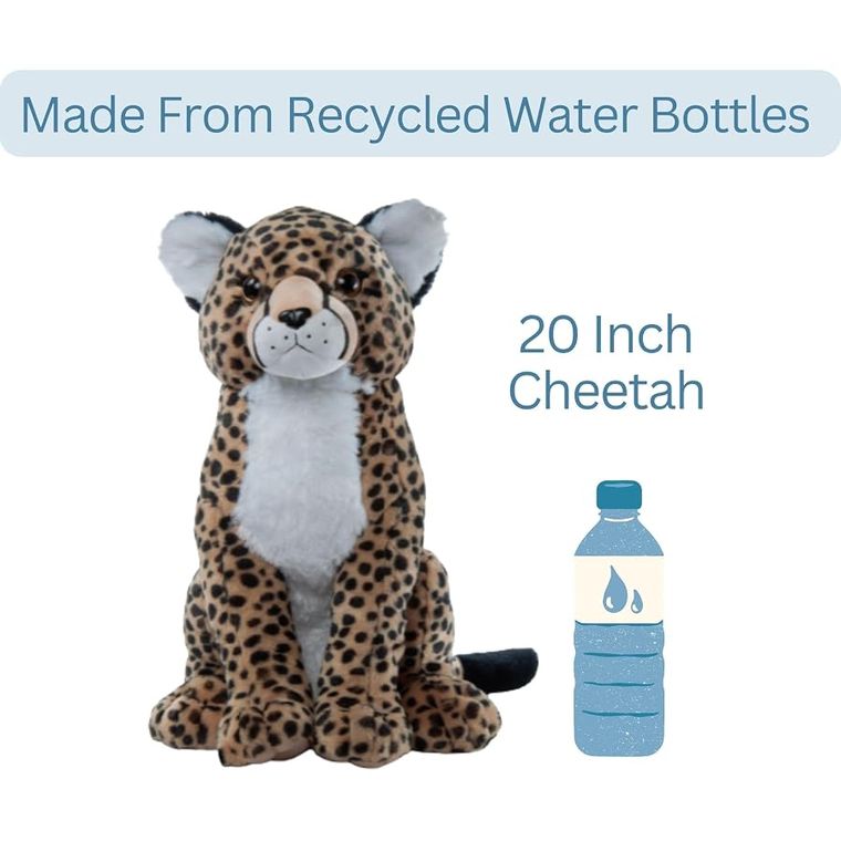 Jumbo Cheetah Stuffed Animal, Wild Onez by Zoologee, view 3