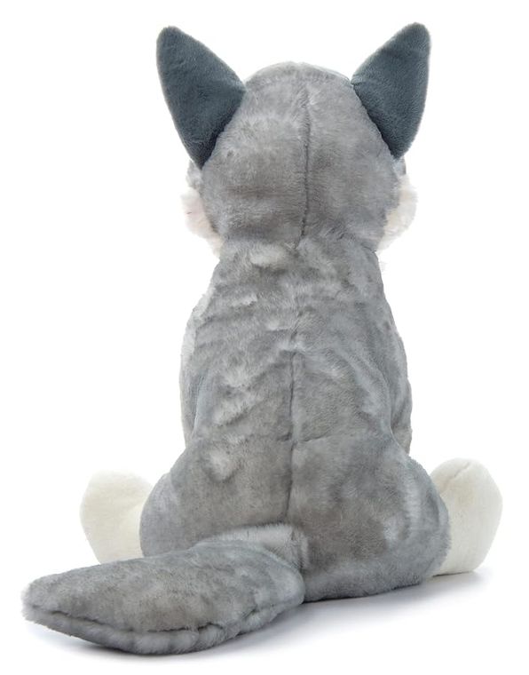 Jumbo Grey Wolf Stuffed Animal Plushie, Wild Onez by Zoologee, view 3