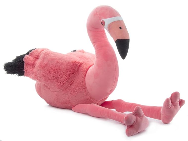 Jumbo Pink Flamingo Stuffed Animal Plush, Wild Onez by Zoologee, view 2