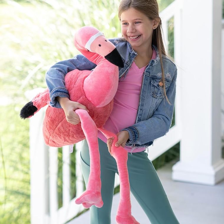 Jumbo Pink Flamingo Stuffed Animal Plush, Wild Onez by Zoologee, view 3