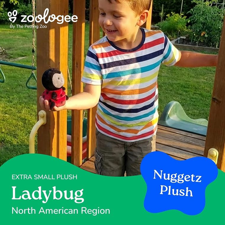 Ladybug Stuffed Animal Plushie, Nuggetz by Zoologee, view 3