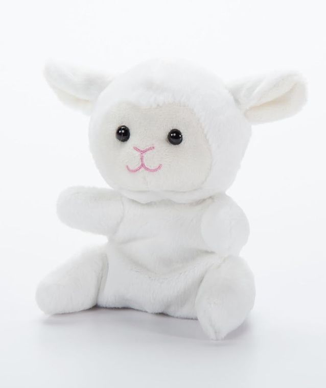 Lamb Stuffed Animal Plushie, Spring Gifts for Kids, Nuggetz Animals, White Lamb Plush Toy by Zoologee, view 2