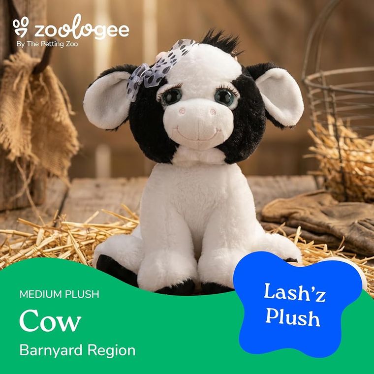 Lash'z Cow Stuffed Animal Plushie by Zoologee, view 3