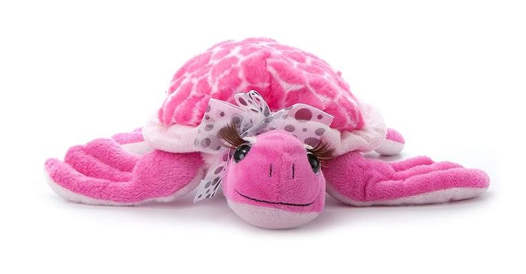 Lash'z Pink Sea Turtle Stuffed Animal by Zoologee, view 3
