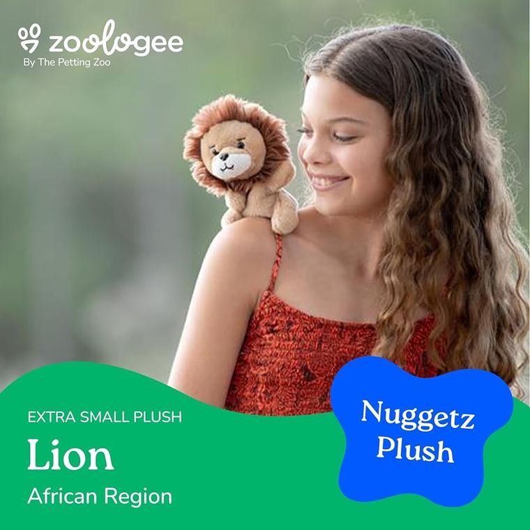 Lion Stuffed Animal Plushie, Nuggetz by Zoologee, view 3