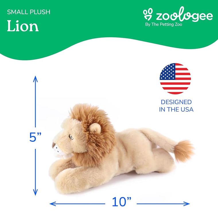 Lion Stuffed Animal Plushie by Zoologee, view 3