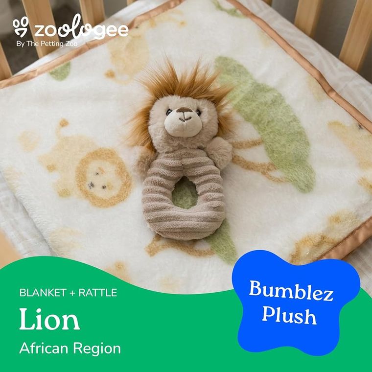 Lion Blanket Stuffed Animal Plushie by Zoologee, view 3