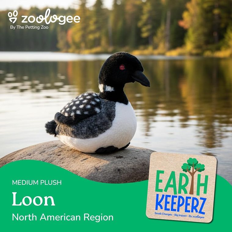 Loon Stuffed Animal Plushie by Zoologee, view 3
