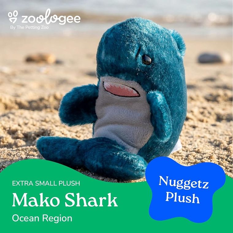 Mako Shark Stuffed Animal Plushie by Zoologee