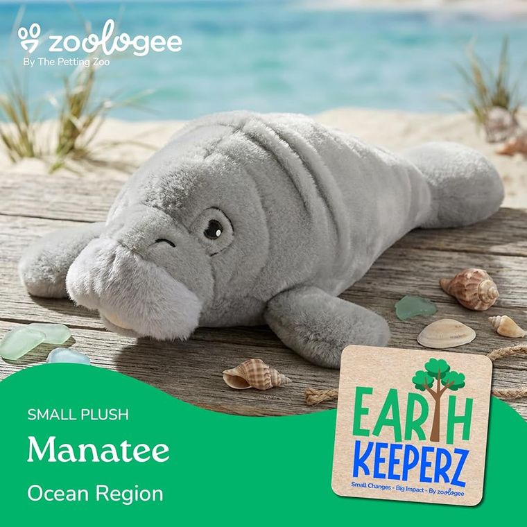 Manatee Stuffed Animal Plushie by Zoologee, view 3