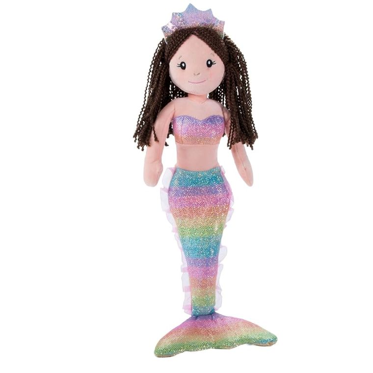 Mermaid Doll, Gifts for Girls, Ombrez Mermaid Rag Doll, Brunette Hair by Zoologee, view 2