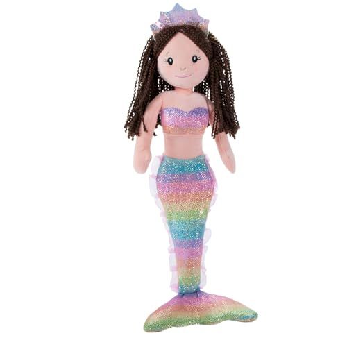 Mermaid Doll, Gifts for Girls, Ombrez Mermaid Rag Doll, Brunette Hair by Zoologee