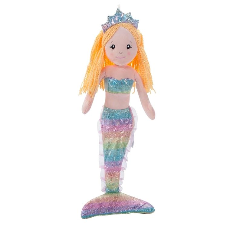 Mermaid Doll Plushie, Gifts for Girls, Ombrez Mermaid Stuffed Animals, Mermaid Soft Doll, Blonde Hair by Zoologee, view 2