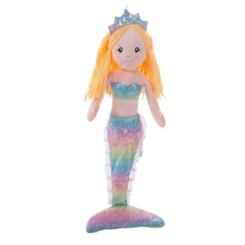 Mermaid Doll Plushie, Gifts for Girls, Ombrez Mermaid Stuffed Animals, Mermaid Soft Doll, Blonde Hair by Zoologee