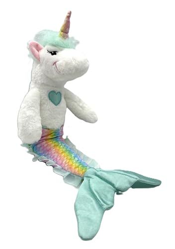 Mermicorn Stuffed Animal, Gifts for Girls, Mermaid and Unicorn Plush Toy, (Sea Foam) by Zoologee
