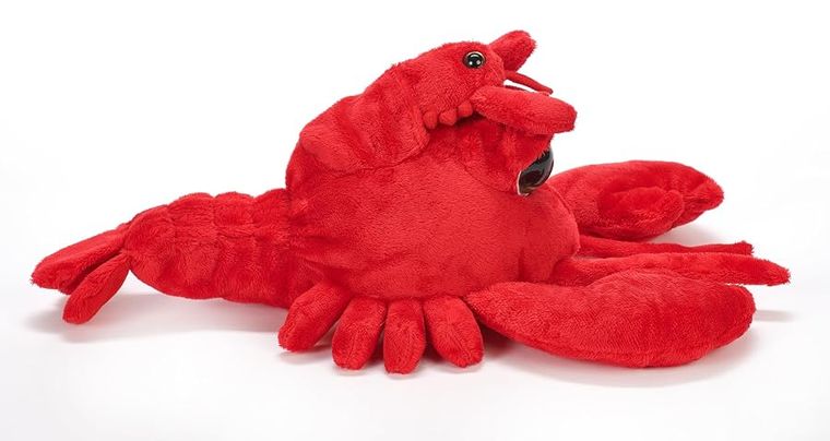 Mom Baby Lobster Stuffed Animal Plushie by Zoologee, view 3