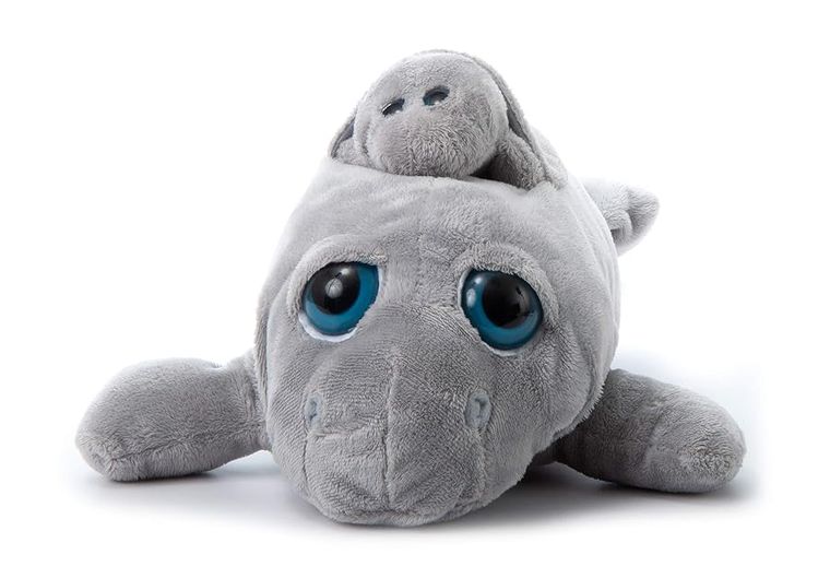 Mom Baby Manatee Stuffed Animal Plushie by Zoologee, view 2