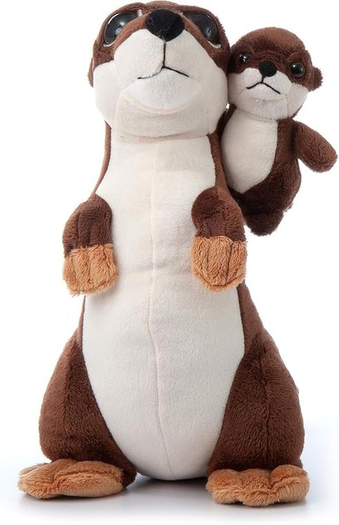 Mom Baby River Otter Stuffed Animal by Zoologee, view 3