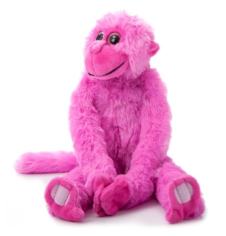 Monkey Stuffed Animals, Plush Toys for Girls and Boys, Rainbow of Colors- (Pink) by Zoologee, view 2