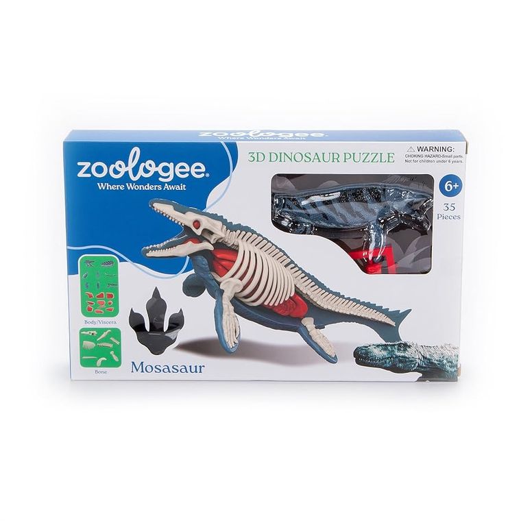 Mosasaur Dinosaur 3D Puzzle by Zoologee, view 2