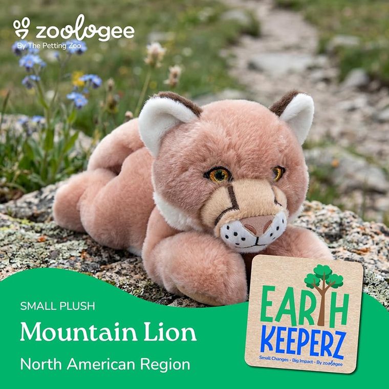 Mountain Lion Stuffed Animal Plushie by Zoologee, view 3