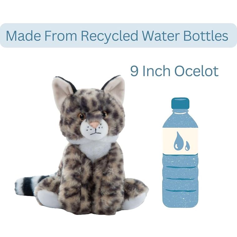 Ocelot Stuffed Animal Plushie, Wild Onez by Zoologee, view 3