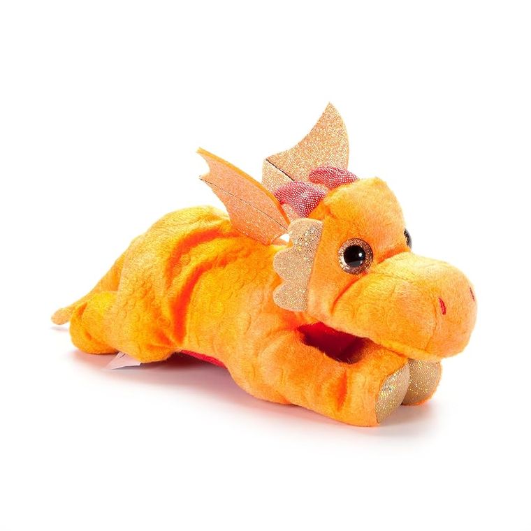 Orange Dragon Stuffed Animal, Scoopz by Zoologee, view 2