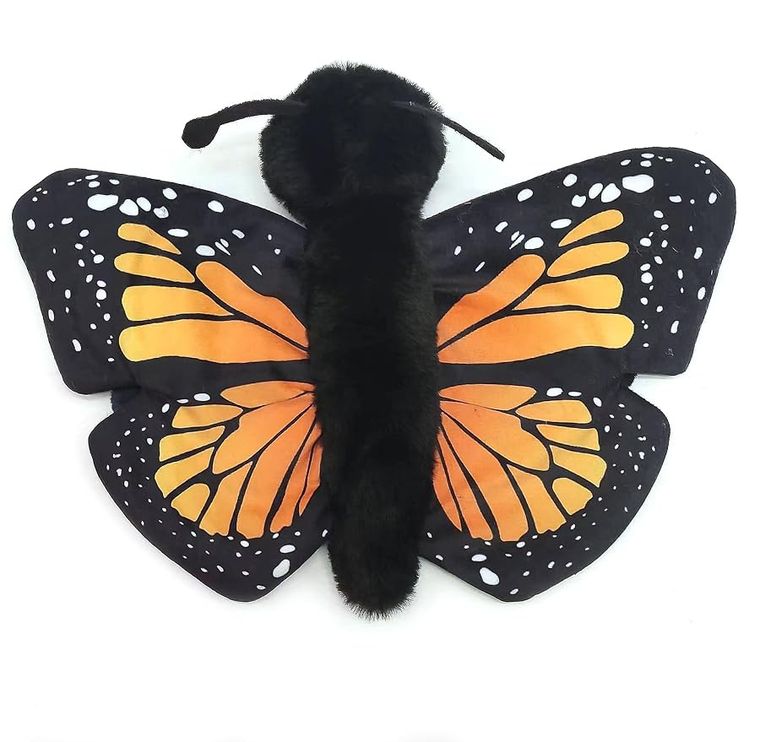 Orange Monarch Butterfly Slap Bracelet Stuffed Animal by Zoologee, view 2