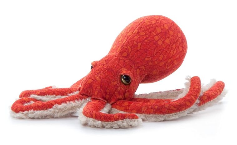 Pacific Red Octopus Stuffed Animal Plushie, Wild Onez by Zoologee, view 3
