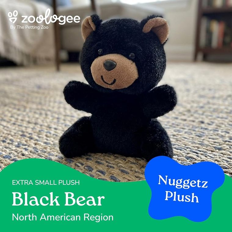 Panda Black Bear Stuffed Animal, Nuggetz by Zoologee, view 3