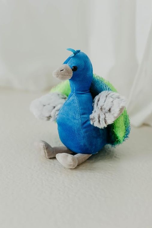 Peacock Stuffed Animal Plushie, Wild Onez by Zoologee, view 3