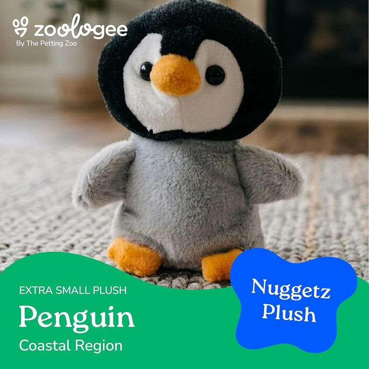 Penguin Stuffed Animal Plushie, Nuggetz by Zoologee, view 3
