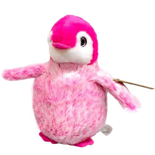 Penguin Stuffed Animal, Gifts for Girls, Colorful Frosted Penguin Plush Toy, (Pink) by Zoologee