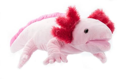 Pink Axolotl Hand Puppet Stuffed Animal by Zoologee
