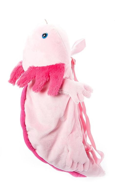 Pink Axolotl Plush Backpack Stuffed Animal by Zoologee, view 2