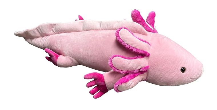 Pink Axolotl Stuffed Animal, Wild Onez by Zoologee, view 2