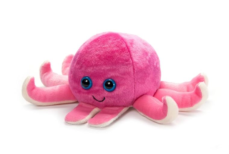 Pink Octopus Slap Bracelet Stuffed Animal by Zoologee, view 2