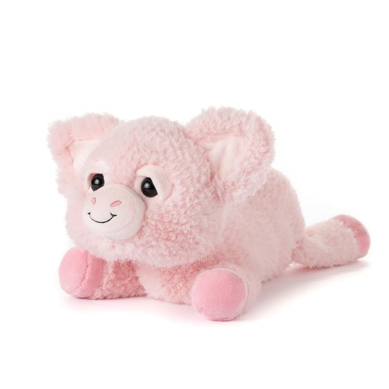 Pink Pig Stuffed Animal Plushie, Fuzzlez by Zoologee, view 2