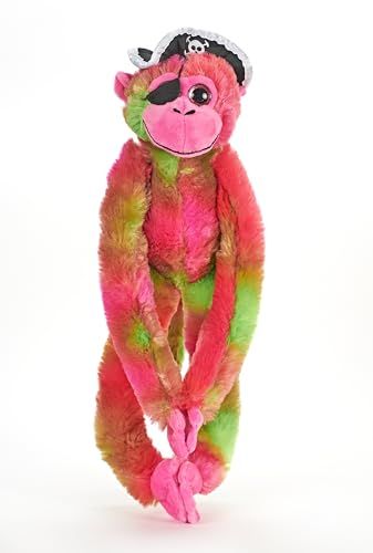 Pirate Monkey Stuffed Animal, Gifts for Girls and Boys, Pirate Monkey Plush Toy, 20-inch (Pink), 4144x7 by Zoologee