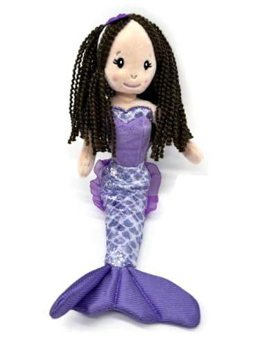 Plush Mermaid Doll, (Brunette) - Mermaid Gifts for Girls by Zoologee