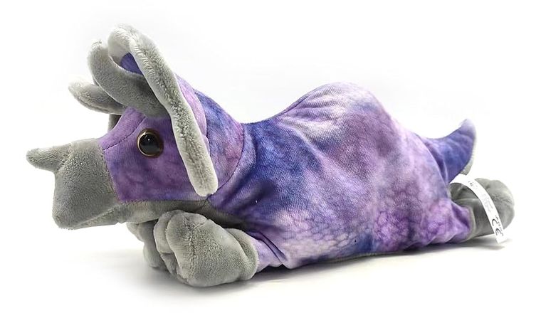 Purple Triceratops Slap Bracelet Stuffed Animal by Zoologee, view 2