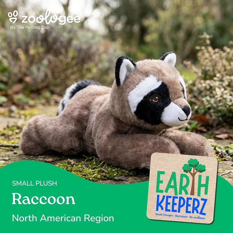 Raccoon Stuffed Animal Plushie by Zoologee, view 3